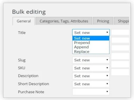 Wtyczka Addon Plugin YITH WooCommerce Bulk Product Editing