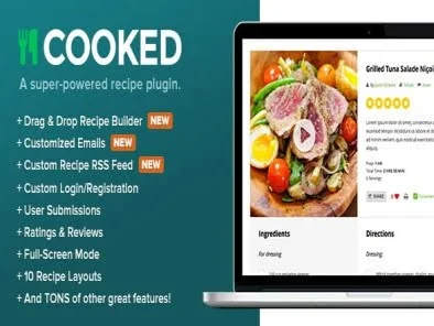 Wtyczka Addon Plugin Cooked Classic – A Powerful Recipe Plugin For Wordpress 