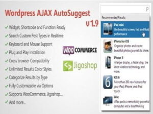 Wtyczka Wordpress Ajax Search & Autosuggest Plugin