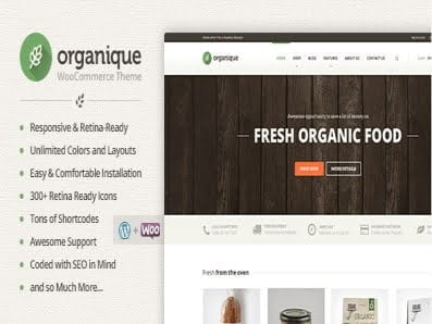 Szablon Organique – Wordpress Theme For Healthy Food Shop