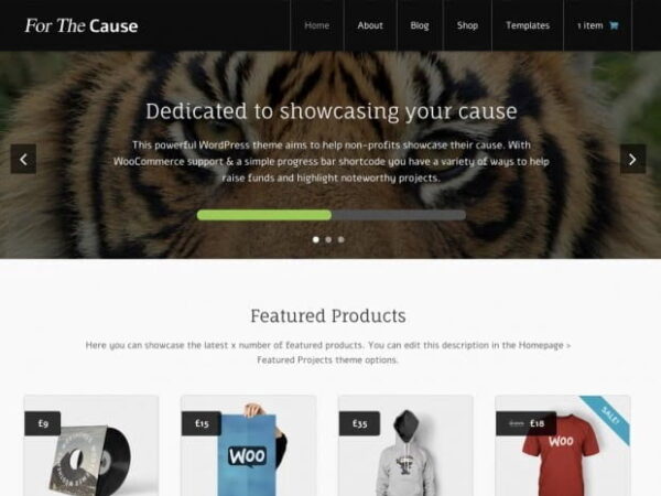 Szablon Woothemes For The Cause Woocommerce Themes