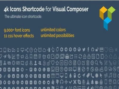 Wtyczka Addon Plugin 4K Icon Fonts For Visual Composer