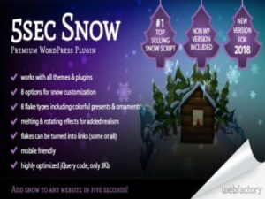 Wtyczka 5Sec Snow Wordpress Plugin