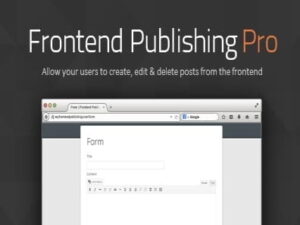 Wtyczka Frontend Publishing Pro Post Submission