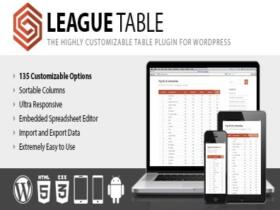 Wtyczka League Table Wordpress Plugin