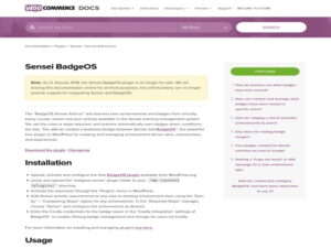 Wtyczka Sensei Badgeos