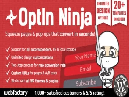 Wtyczka Optin Ninja – Ultimate Squeeze Page Generator