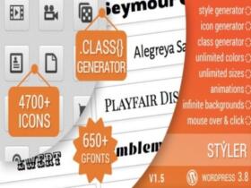 Wtyczka Styler – Icons Fonts And Css Generator For Wp