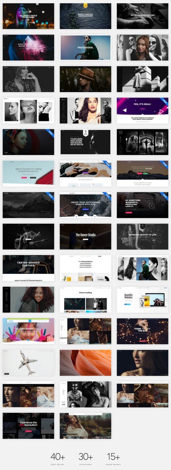 Szablon Rife Pro Creative WP Theme | Sklep z dodatkami premium WP Allkeystore.pl