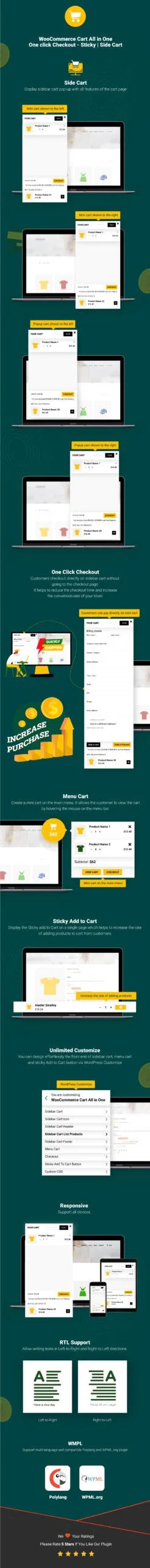 Wtyczka WooCommerce Cart All in One - One click Checkout - Sticky & Side Cart | Sklep z dodatkami premium WP Allkeystore.pl