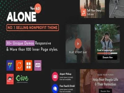 Szablon Alone – Charity Multipurpose Non-profit WordPress Theme | Sklep z dodatkami premium WP Allkeystore.pl