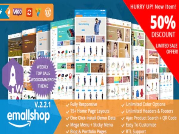 Szablon EmallShop - Responsive Multipurpose WooCommerce Theme | Sklep z dodatkami premium WP Allkeystore.pl