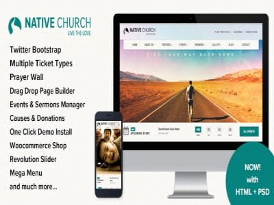 Szablon Native Church - Multi Purpose WordPress Theme | Sklep z dodatkami premium WP Allkeystore.pl