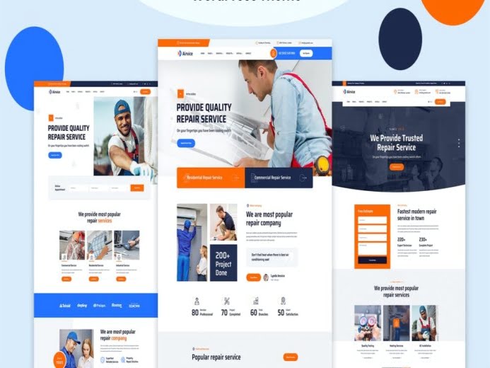 Szablon Airvice AC Repair Services WordPress Theme | Sklep z dodatkami premium WP Allkeystore.pl