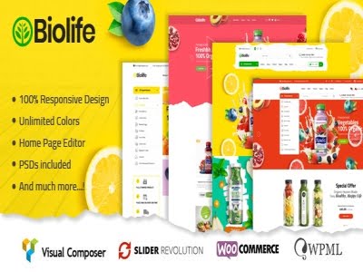 Szablon Biolife – Organic Food WordPress Theme ( RTL Supported ) | Sklep z dodatkami premium WP Allkeystore.pl