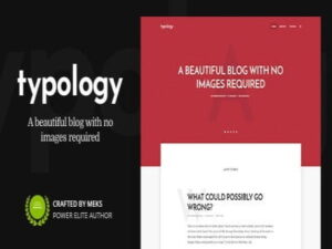 Szablon Typology Text Based Minimal WordPress Blog Theme