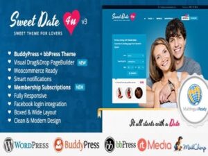 Szablon Sweet Date More than a WordPress Dating Theme | Sklep z dodatkami premium WP Allkeystore.pl