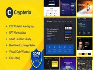 Szablon Crypterio ICO Landing Page and Cryptocurrency WordPress Theme