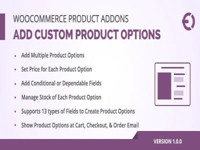 Wtyczka Woocommerce Custom Product Addons Pro | Sklep z dodatkami premium WP Allkeystore.pl