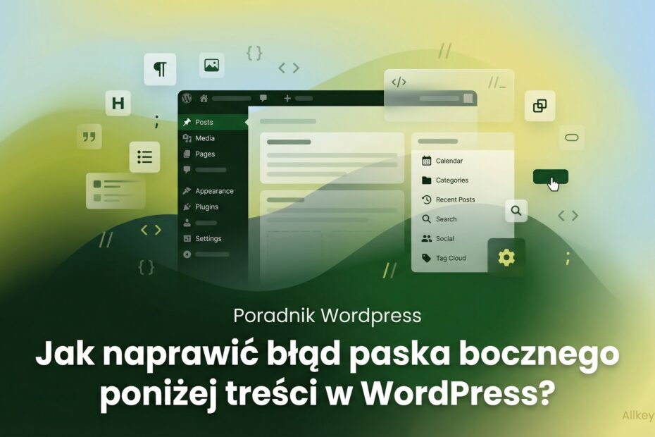 Wie behebt man Seitenleistenfehler unter dem Inhalt in WordPress?