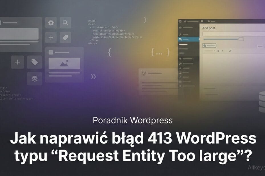 Jak naprawić błąd 413 WordPress typu "Request Entity Too large"? Jak naprawić błąd 413 WordPress typu "Request Entity Too large"?