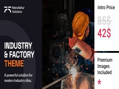 Szablon Manufaktur Solutions Industry and Factory Theme | Sklep z dodatkami premium WP Allkeystore.pl