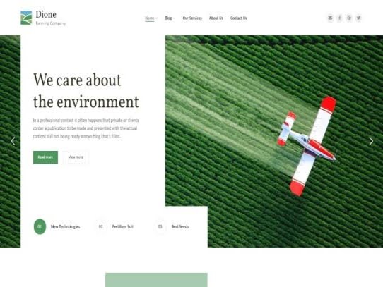 Szablon Dione Farming and Agriculture Corporate Template | Sklep z dodatkami premium WP Allkeystore.pl