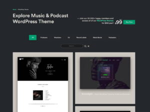 Sonaar Music Premium Music WordPress Themes für Musiker und Podcaster