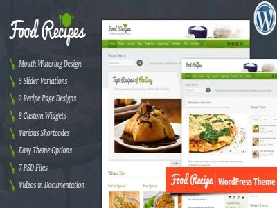 Szablon Food Recipes WordPress Theme | Sklep z dodatkami premium WP Allkeystore.pl