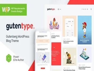 Szablon Gutentype - Gutenberg WordPress Theme for Modern Blog + RTL | Sklep z dodatkami premium WP Allkeystore.pl