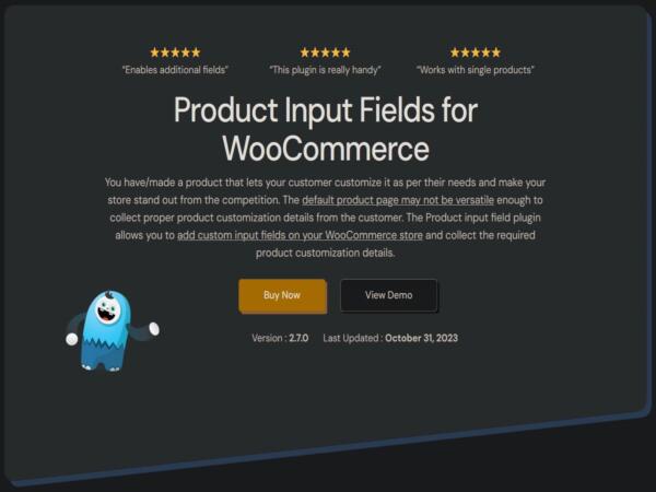 Wtyczka Product Input Fields for WooCommerce Pro | Sklep z dodatkami premium WP Allkeystore.pl