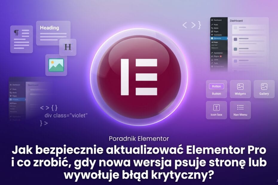 Wie aktualisiert man Elementor Pro sicher und was ist zu tun, wenn die neue Version die Seite beschädigt oder einen kritischen Fehler verursacht?