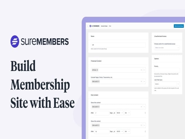 Wtyczka SureMembers Sell and Grow your Membership Site with Ease Wtyczka SureMembers Sell and Grow your Membership Site with Ease