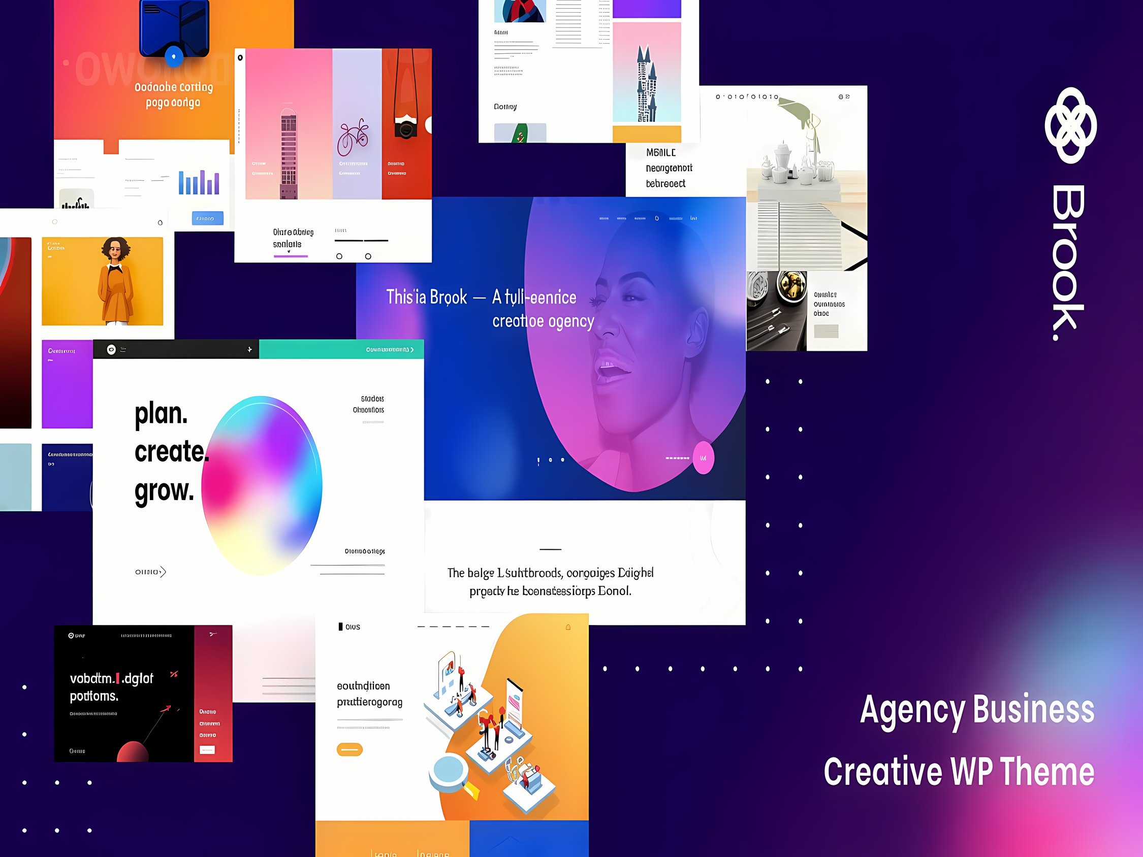 Szablon Brook - Agency Business Creative WordPress Theme