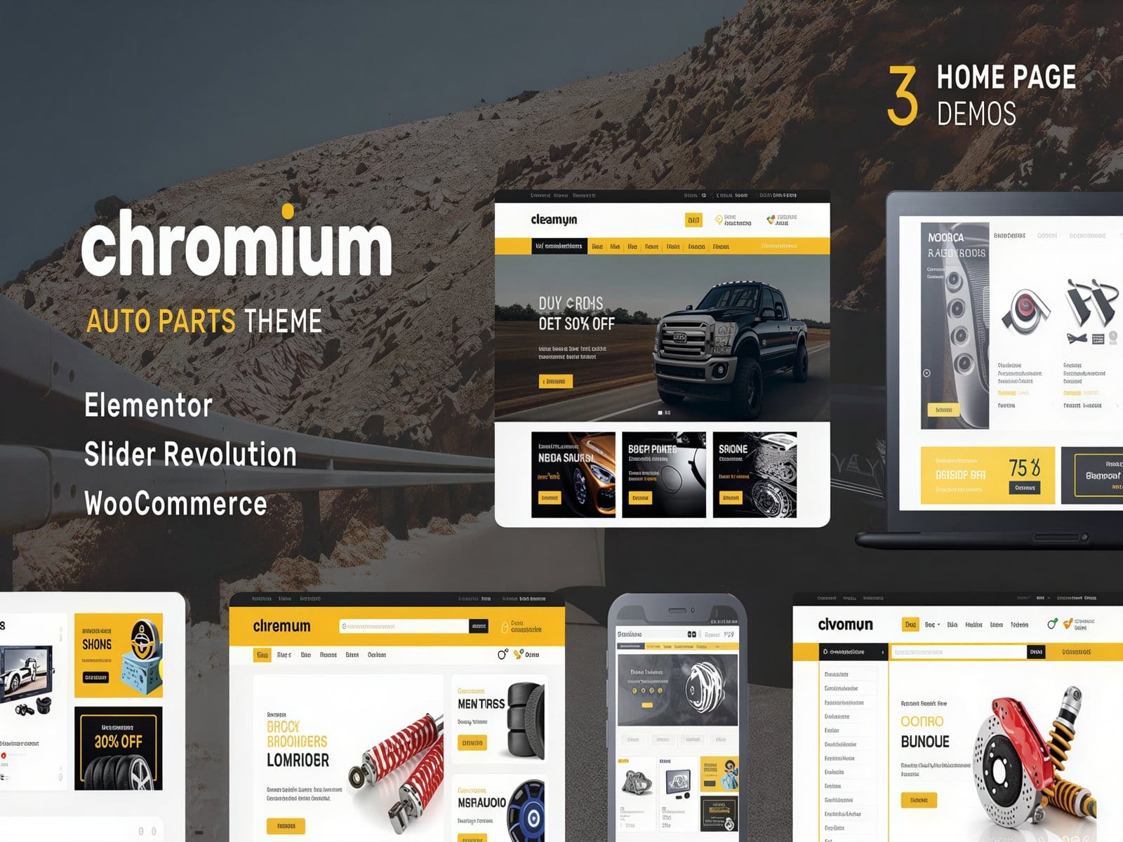 Szablon Chromium Auto Parts Shop WordPress WooCommerce Theme