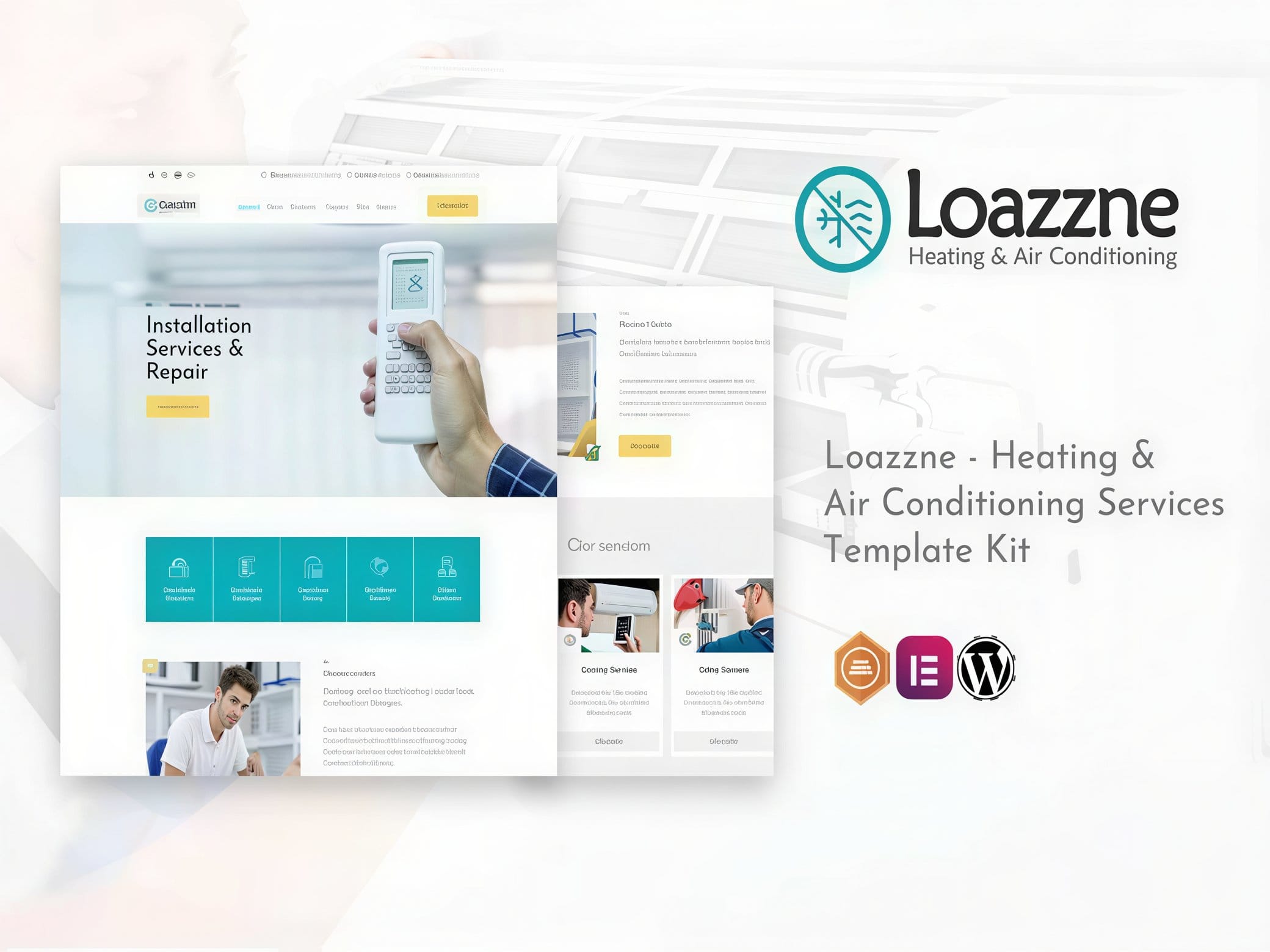 Szablon Loazzne - Heating Air Conditioning Services Template Kit