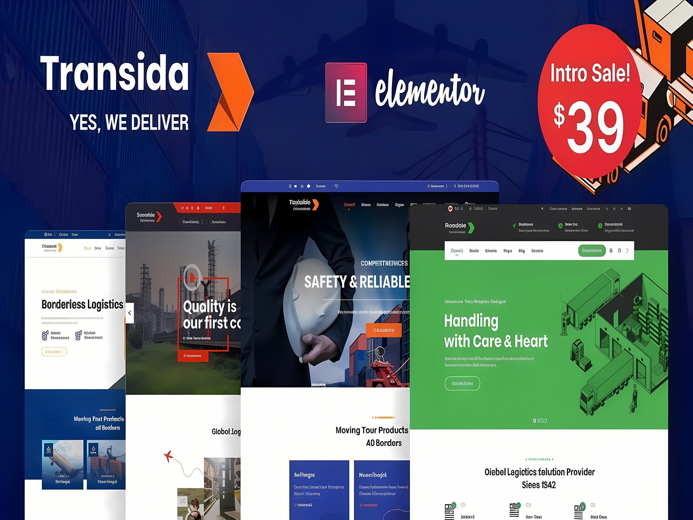 Szablon Transida Logistics WordPress Theme