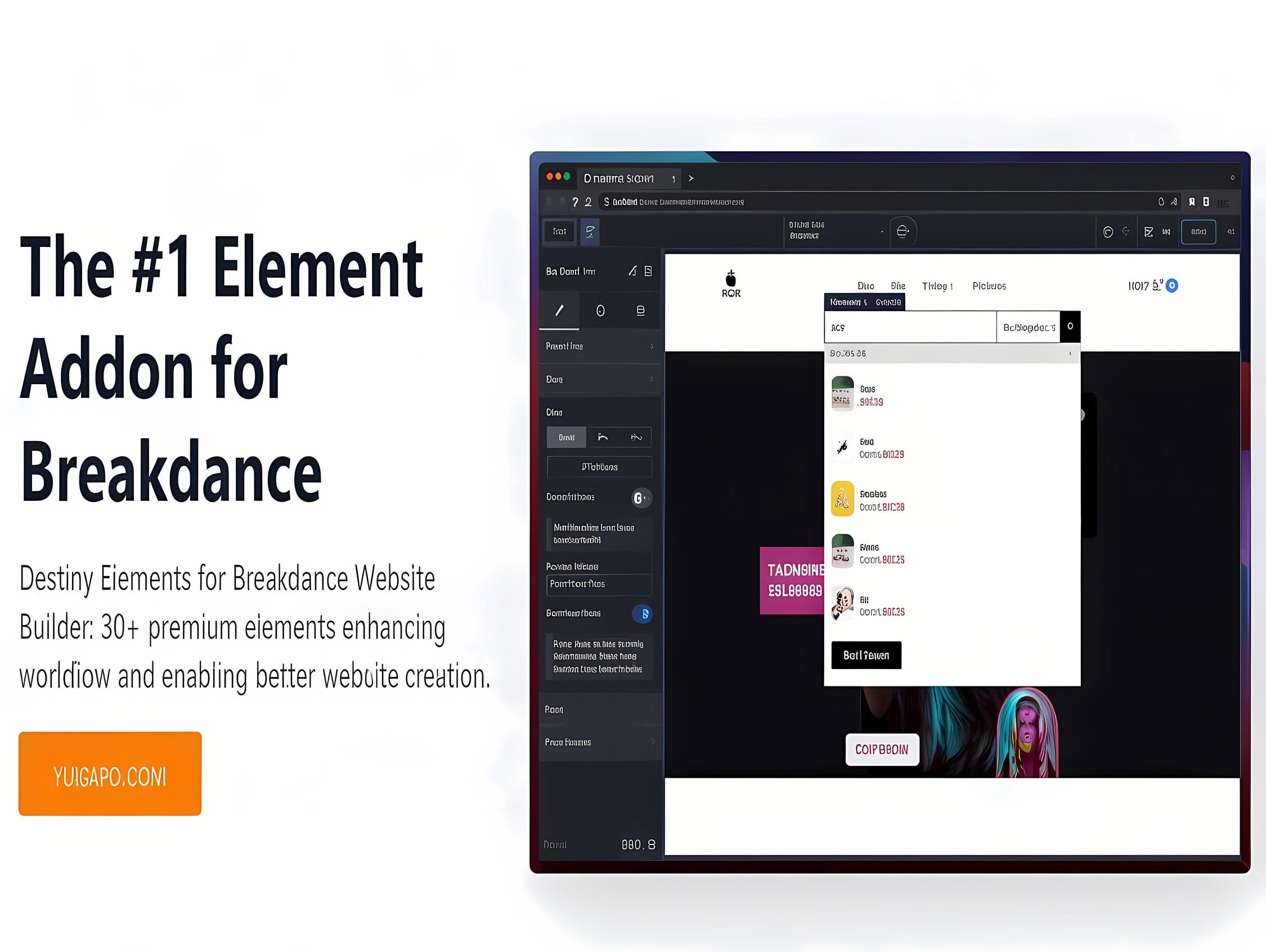 Wtyczka Destiny Elements Addon for BreakDance