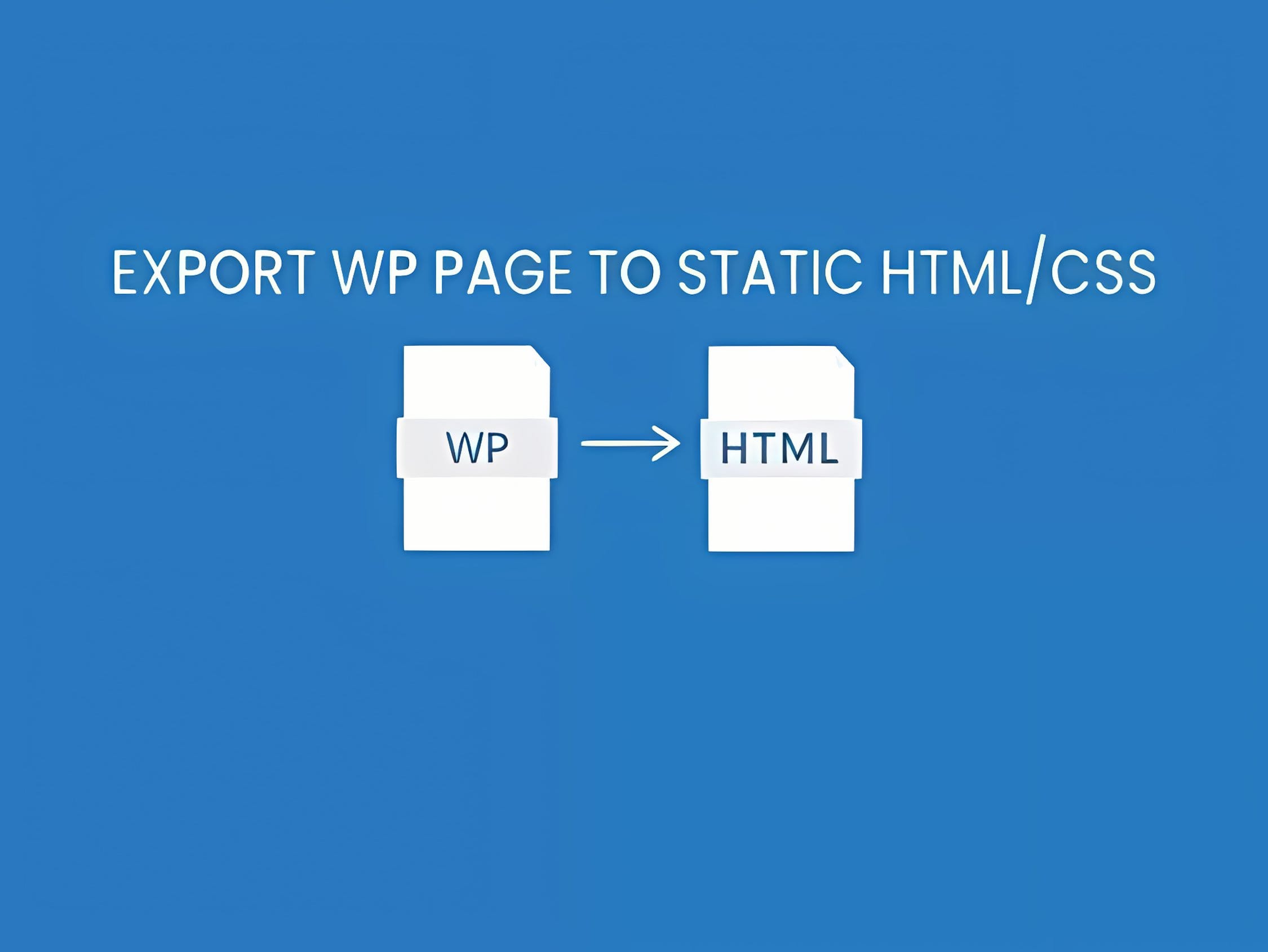 Wtyczka Export WP Pages to Static HTML CSS Pro