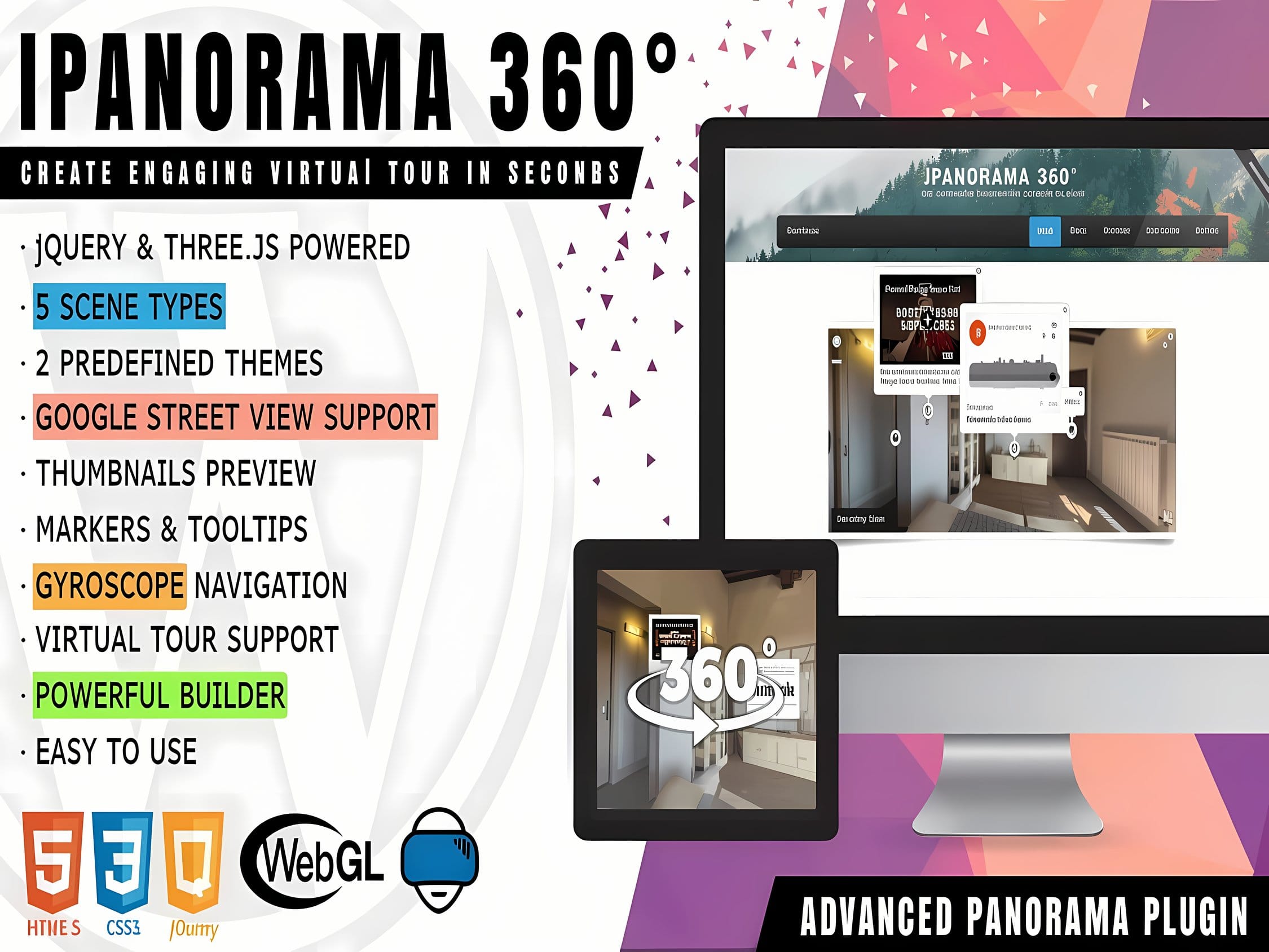 Wtyczka iPanorama 360° Virtual Tour Builder for WordPress