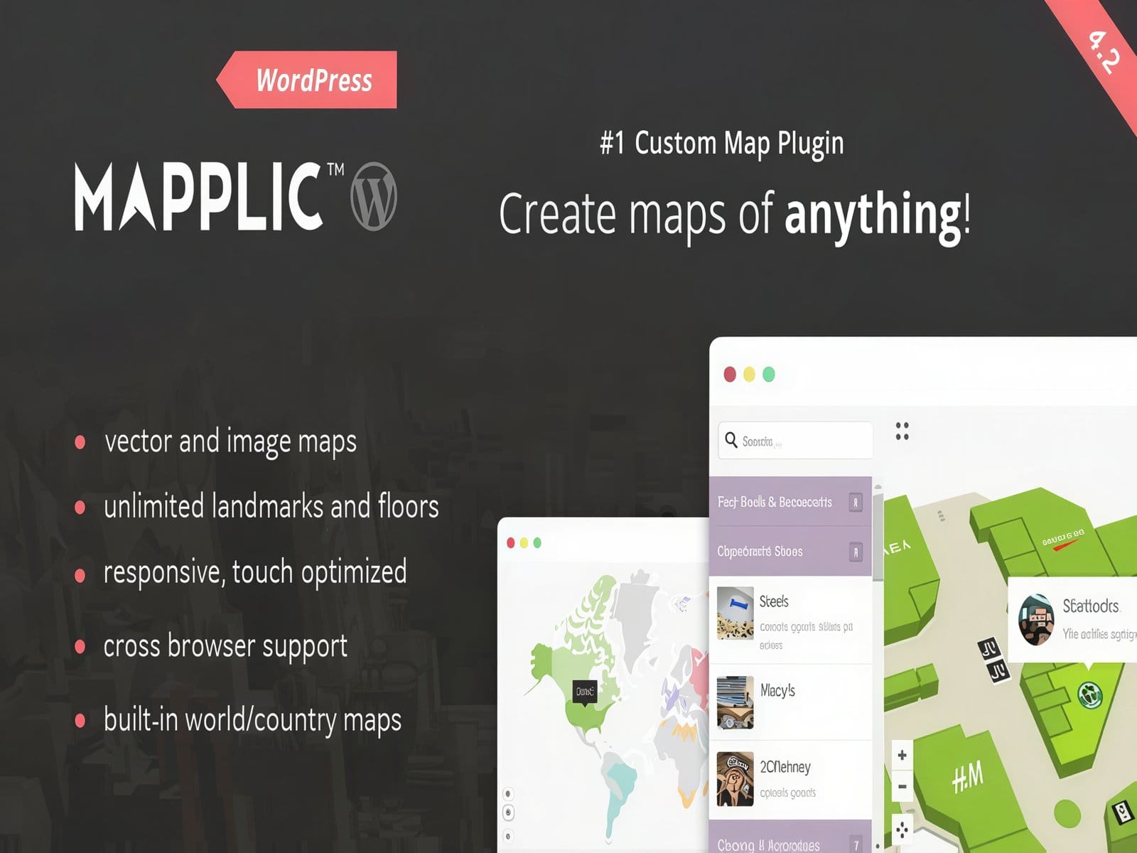 Wtyczka Mapplic Custom Interactive Map WordPress Plugin