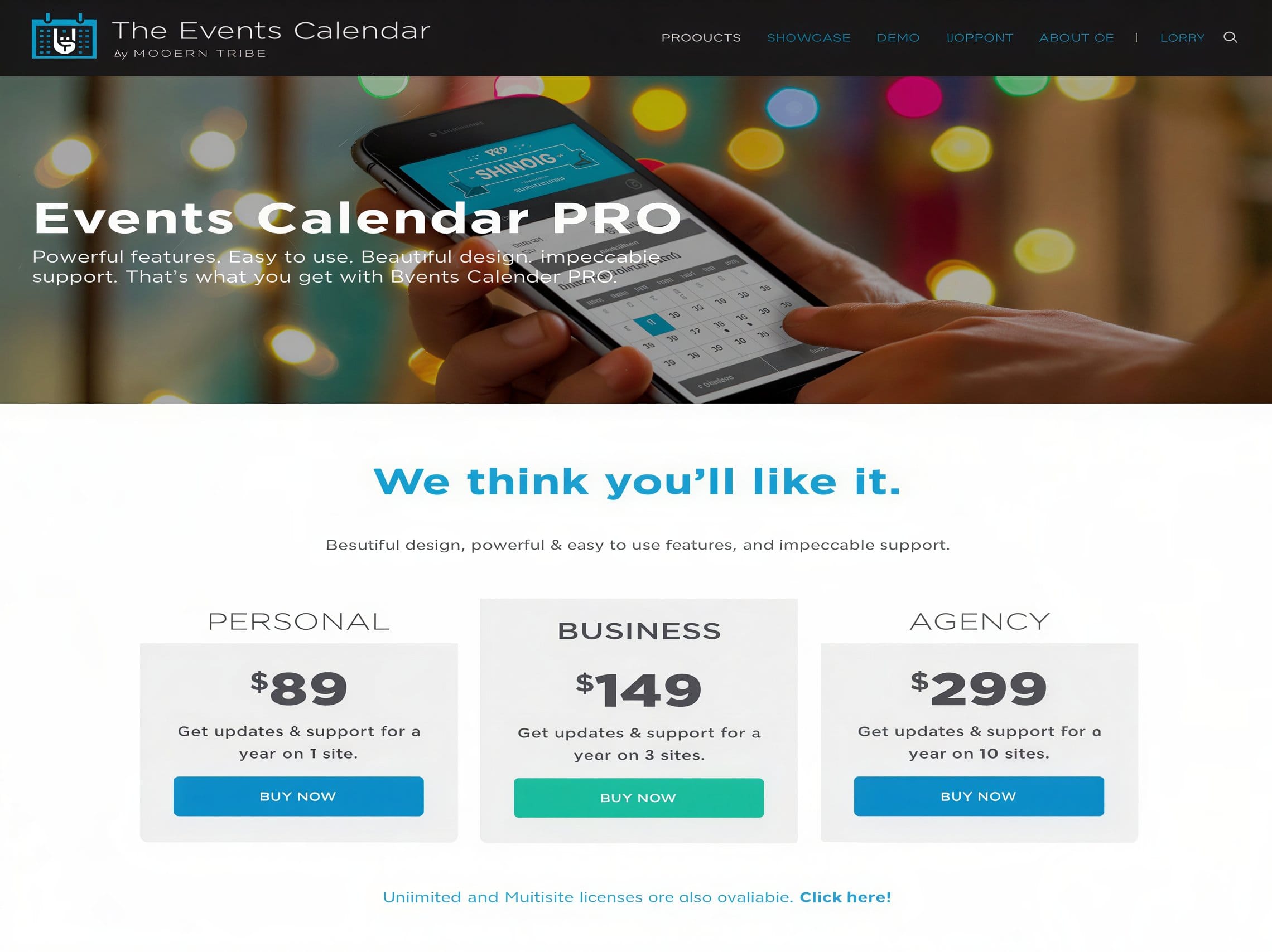 Wtyczka Modern Tribe The Events Calendar Pro