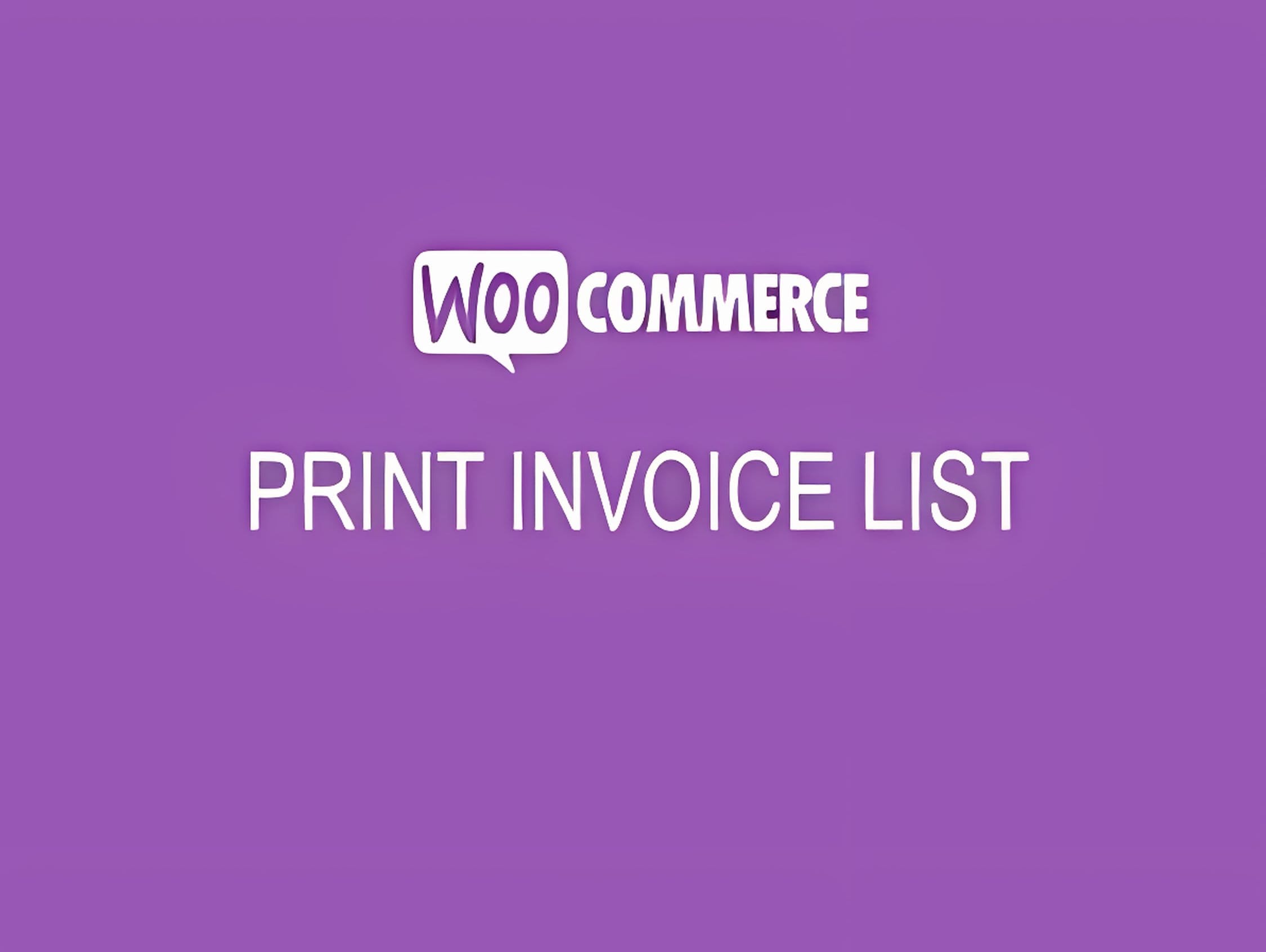 Wtyczka WooCommerce Print Invoice & Packing List
