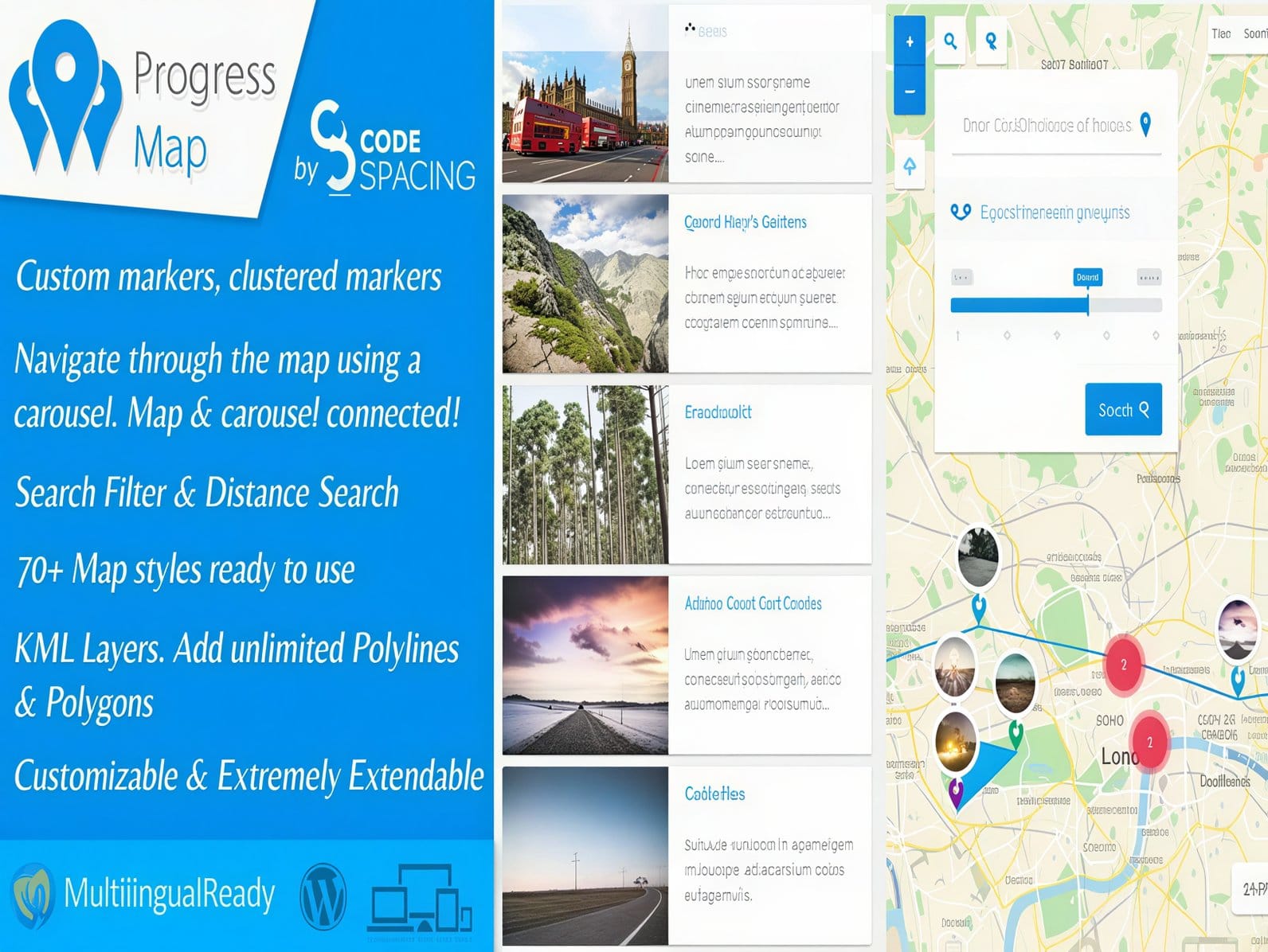 Wtyczka Progress Map Wordpress Plugin