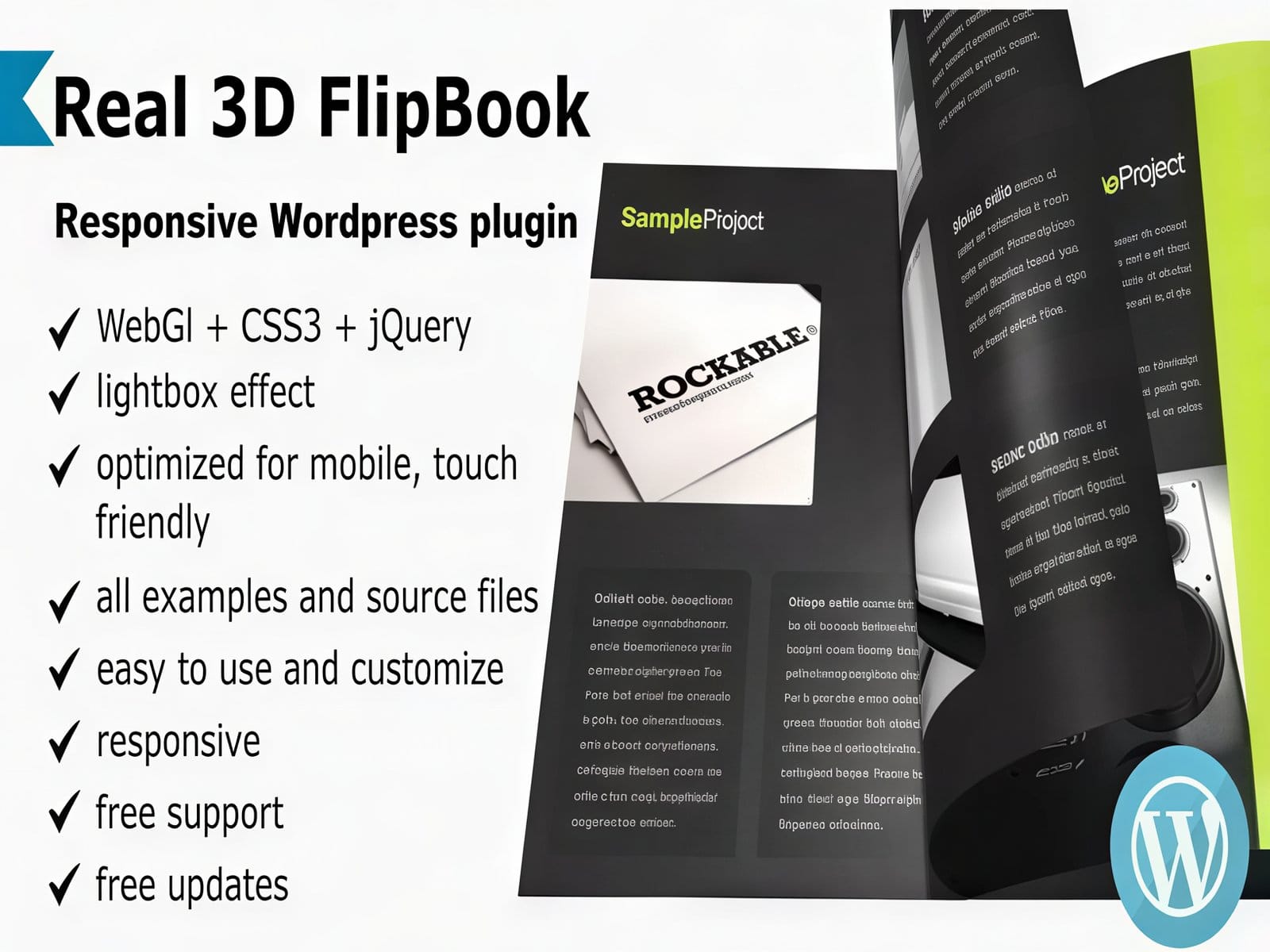 Wtyczka Real 3D Flipbook Wordpress Plugin