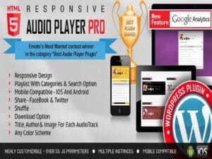 Wtyczka Responsive HTML5 Audio Player Pro WordPress Plugin