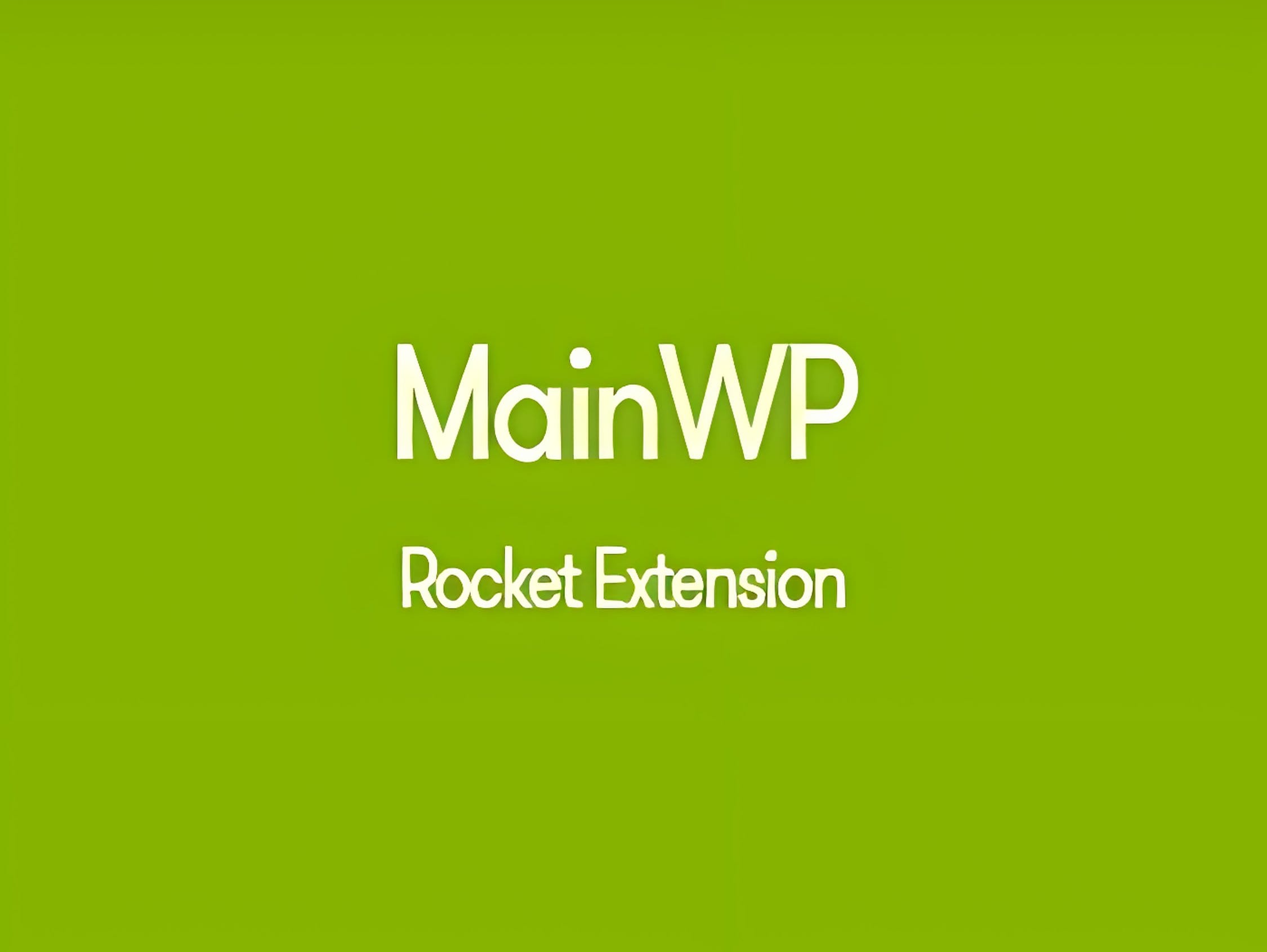 Wtyczka MainWP Rocket Extension