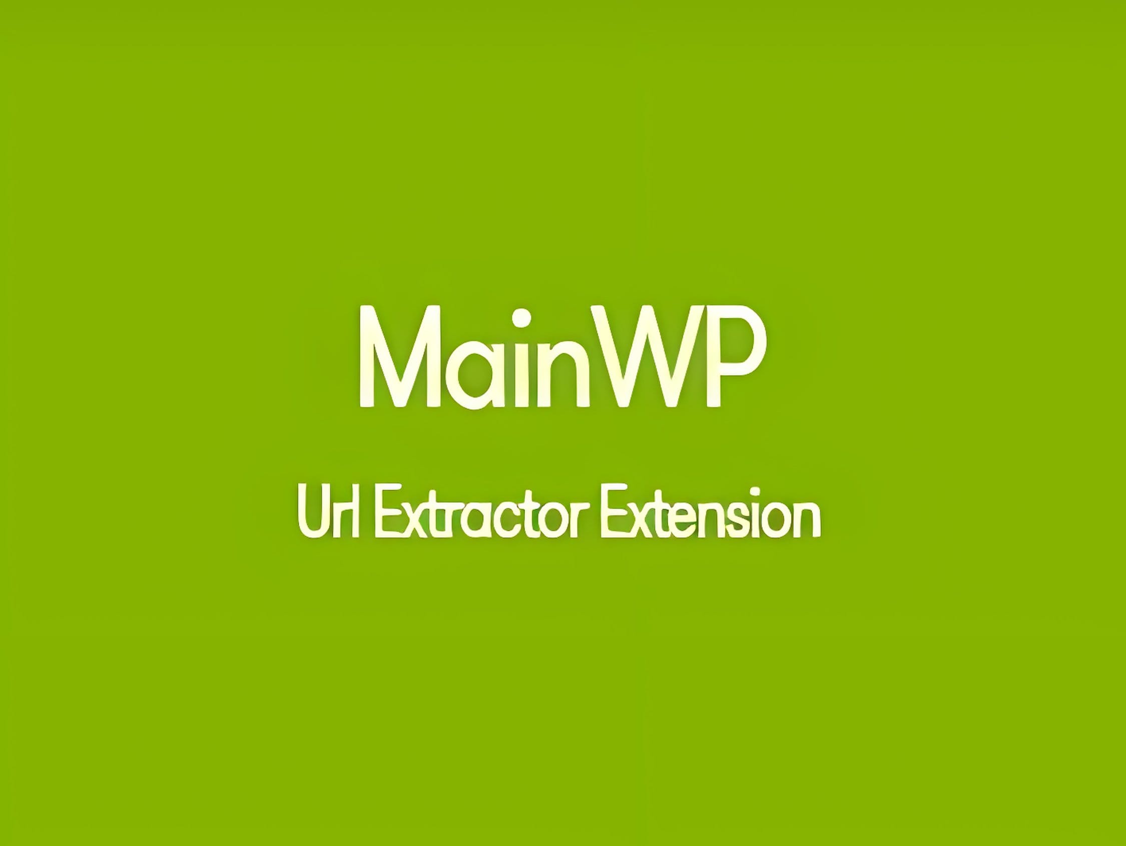 Wtyczka MainWP Url Extractor Extension