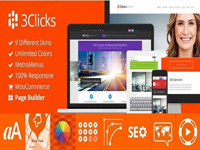Szablon 3Clicks Responsive Multi-Purpose WordPress Theme Szablon 3Clicks Responsive Multi-Purpose WordPress Theme