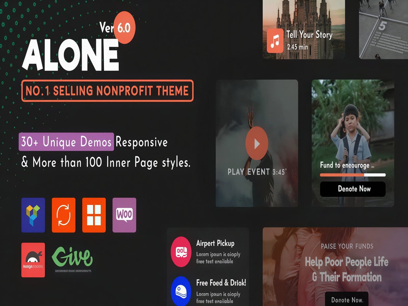 Szablon Alone – Charity Multipurpose Non-profit WordPress Theme